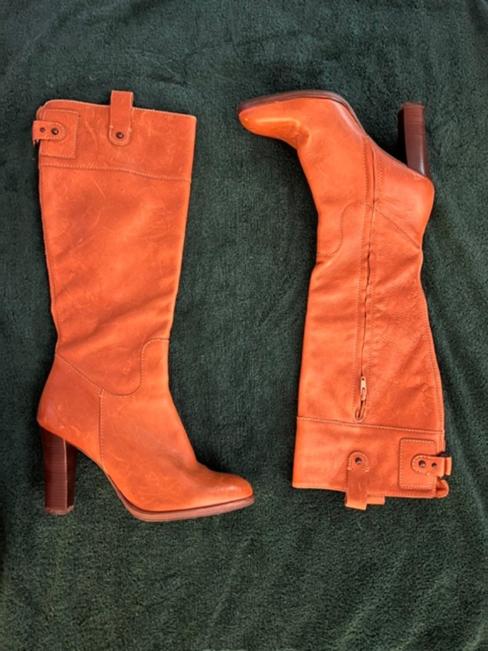 Banana Republic Luella Cognac Leather Tall Boots (Size 7.5)
